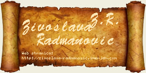 Živoslava Radmanović vizit kartica